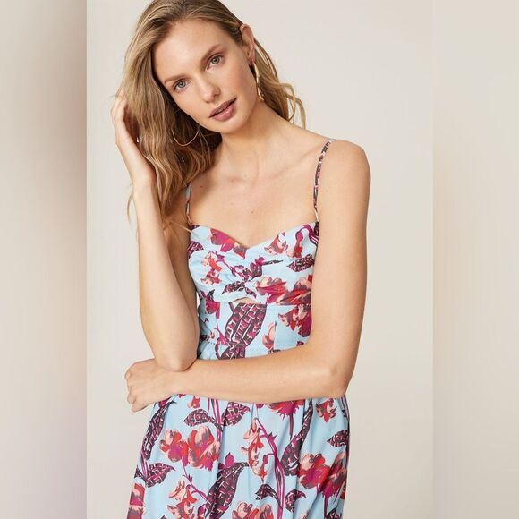 NEW $495 A.L.C. Emilia Printed Midi Dress - Picture 6 of 15